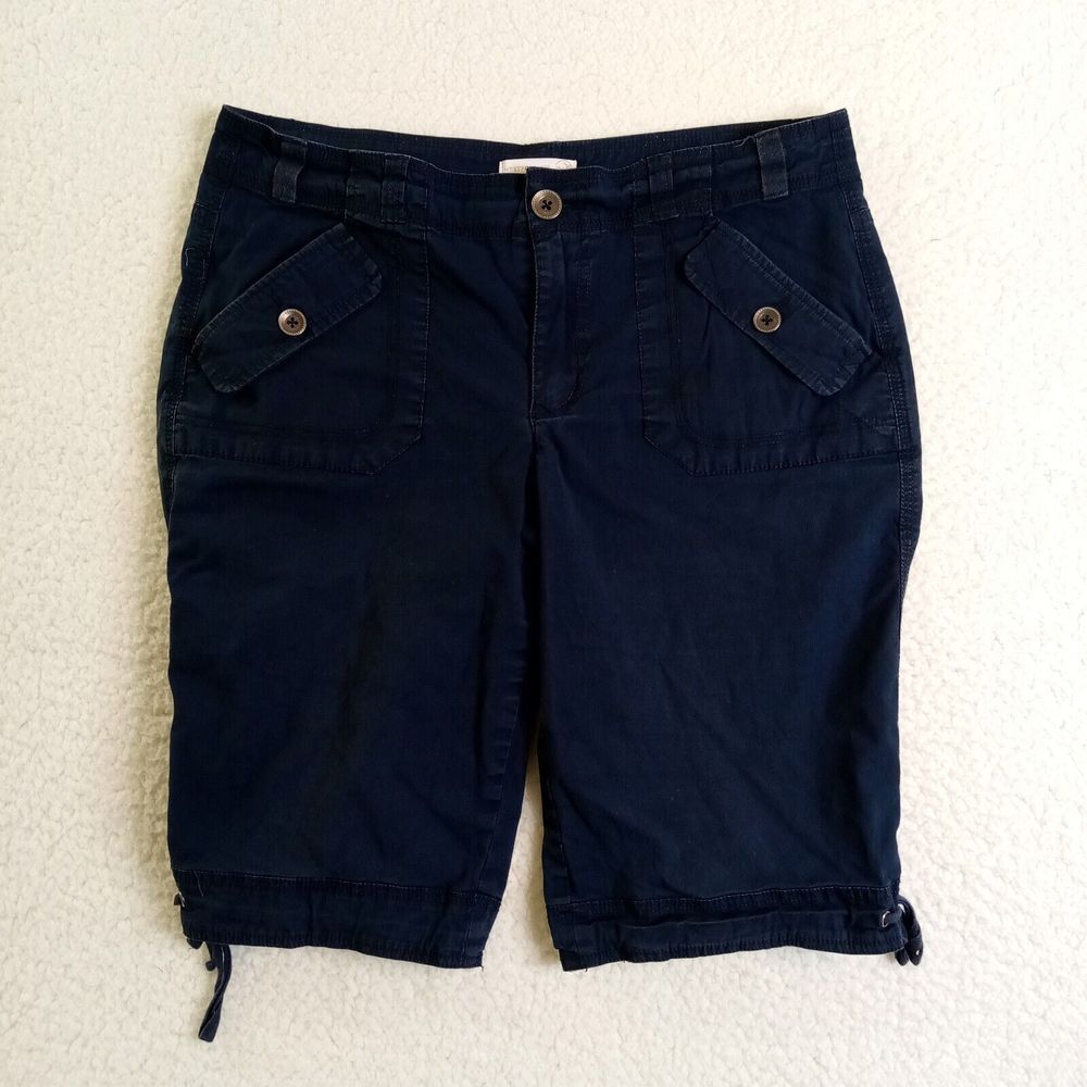 Westport 1962 Shorts Women's‎ 8 Blue Mid Rise Cotton